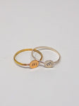 Initial Rings Sterling Silver or Gold-fill