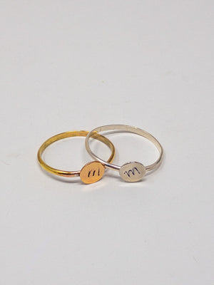 Initial Rings Sterling Silver or Gold-fill